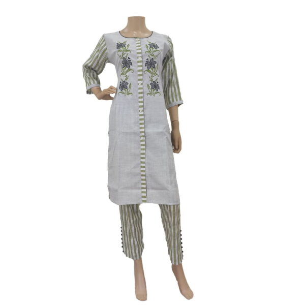 Floral Print Grey Palazzo Set BK#1017