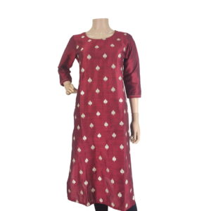 Maroon Silk cotton Kurti BK#104