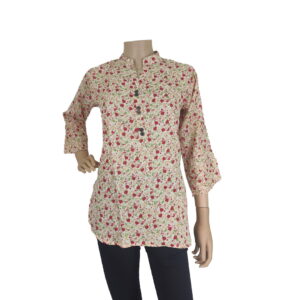 Flower Pattern Short Kurti IF#122