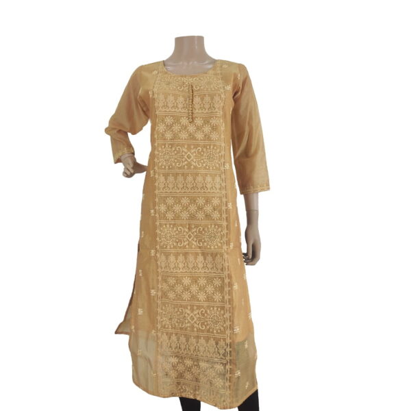 Chickankari Corn Harvest Yellow Kurti Bk#138