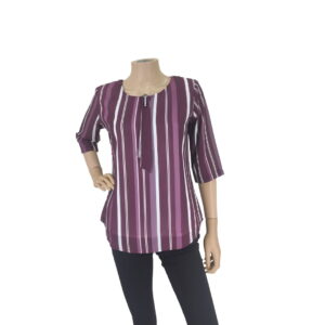 Purple Striped Top for girls #11001-purple