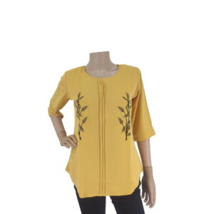Yellow Printed Top for girls #11020