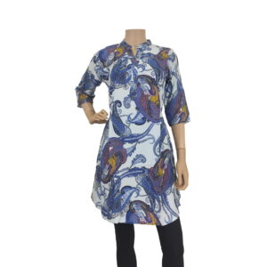 Abstract Artwork Print Design Short Kurti IF#162