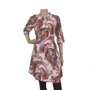 Abstract Artwork Print Design Short Kurti IF#164