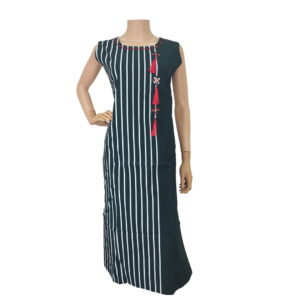 Black Striped Womens Kurti PK#174