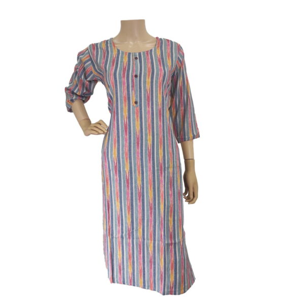 Striped Multicolor Cotton Kurti IF#182