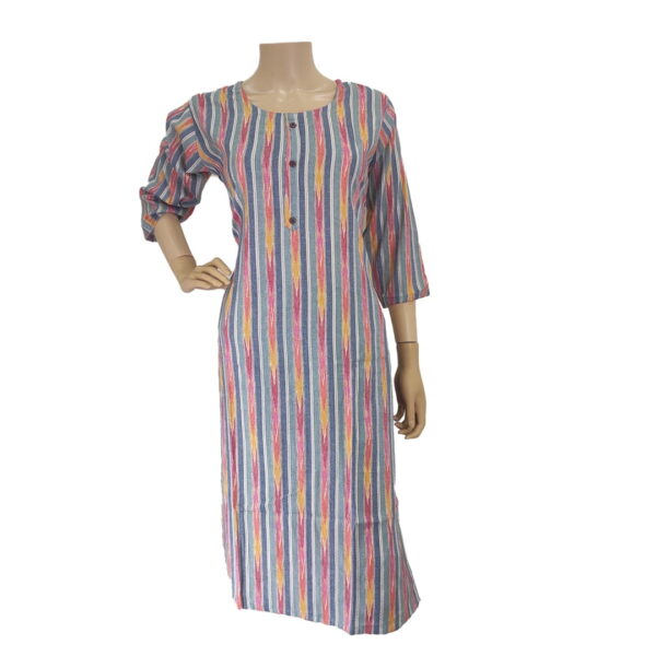 Striped Multicolor Cotton Kurti If#182