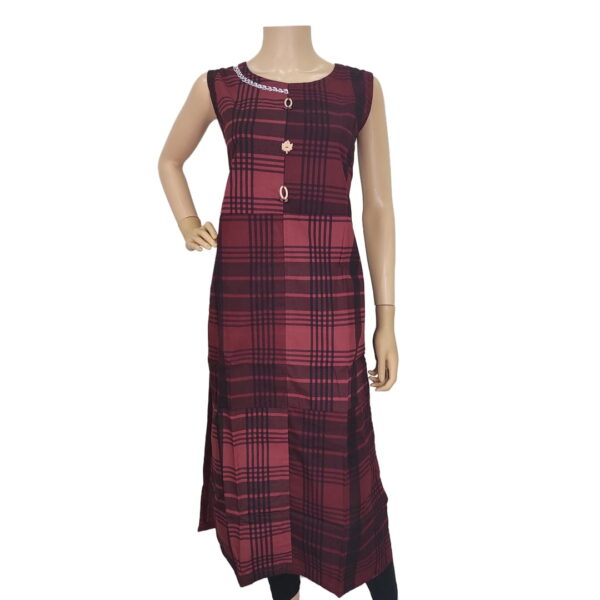 Maroon Stripe Design Kurti If#186