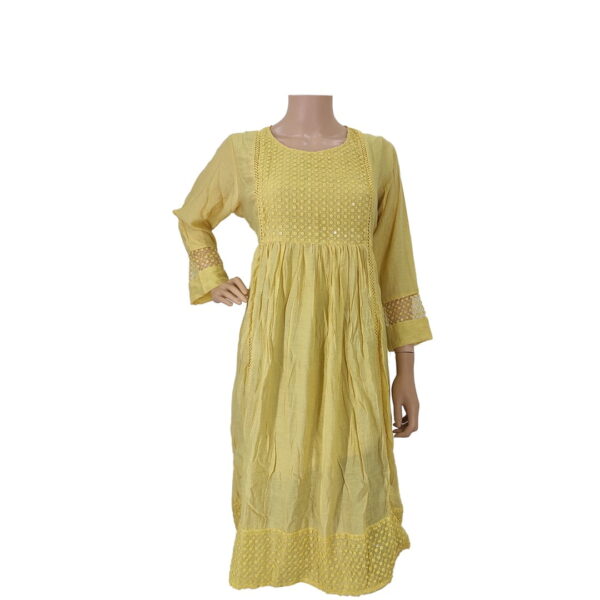 Yellow Fancy Short Gown Ep#208