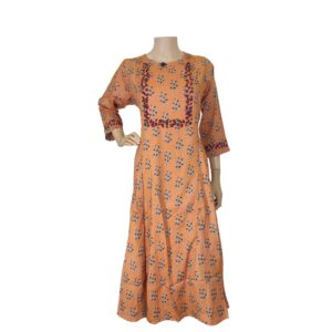 Light Orange Long Kurti EP#215