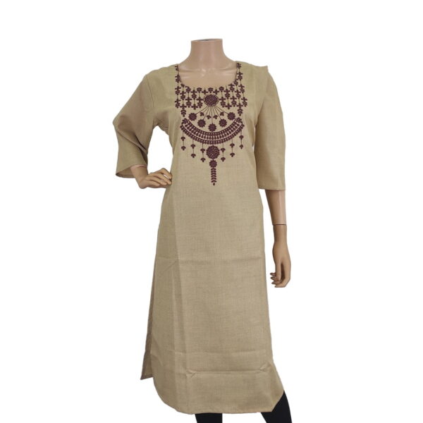 Birch Cream Long Kurti Bk#228