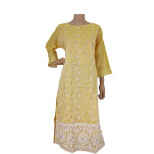 Yellow Long Length Kurti BK#231