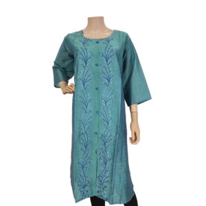 Peacock Blue Long Kurti BK#235