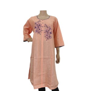 Light Orange Long Kurti PK#241