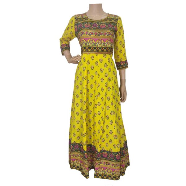 Yellow Full Length Gown If#253