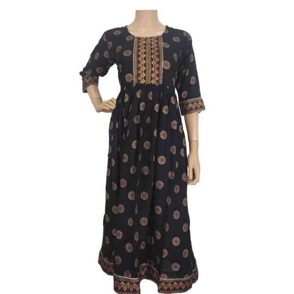 Black Long Kurti If#259