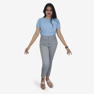 Denim Grey Jeans for women #2654-GRY