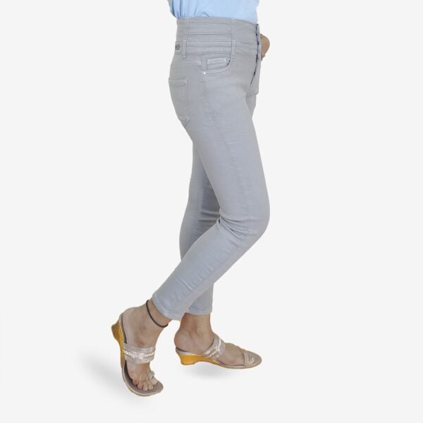 Denim Grey Jeans For Women #2654-Gry