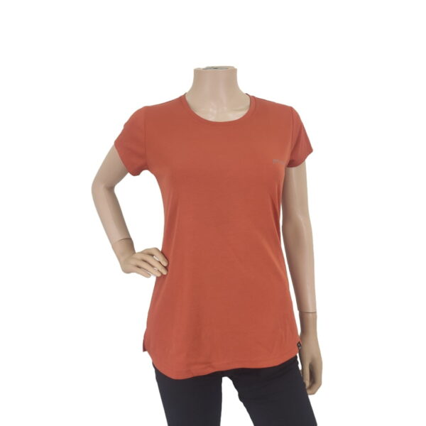 Rust Orange Plain Tshirt For Girls #3538