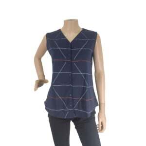 Navy Blue Sleeveless Top for girls #3607