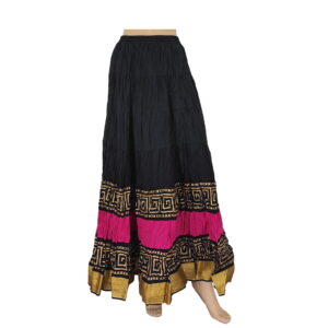 Black Pink Long Skirts #E