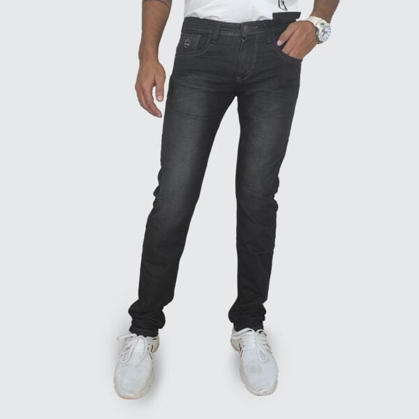 Deejones Black Slim Fit Denim Jeans #F6