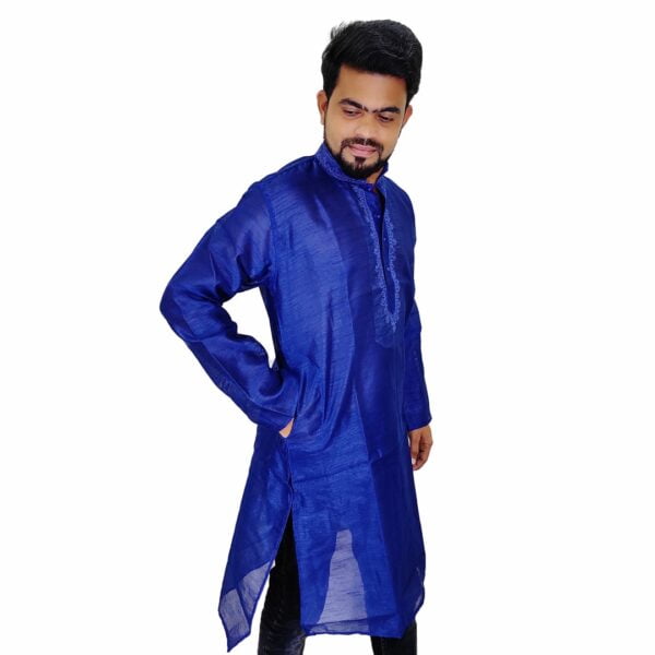 Royal Blue Long Kurta For Men #K1Ad