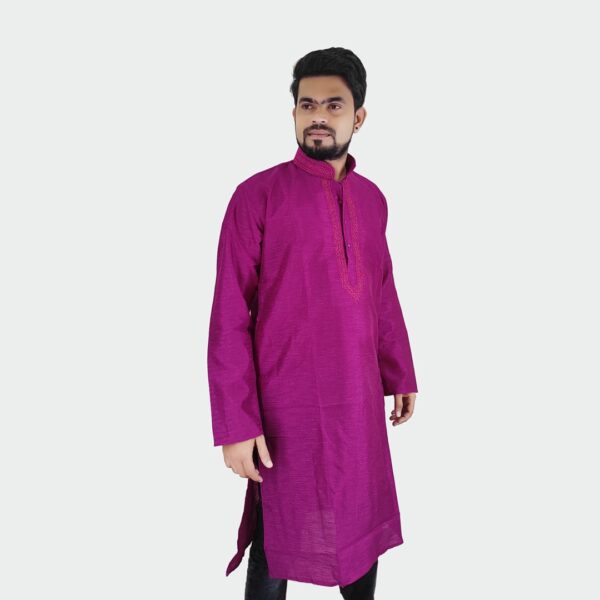 Purple Long Kurta For Men #K3Ad